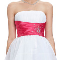 Grace Karin Fashion Strapless Short Puffy White Homecoming Party Dresses CL4097-2